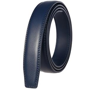 Heren Riem leder-blauw met automatische gesp.