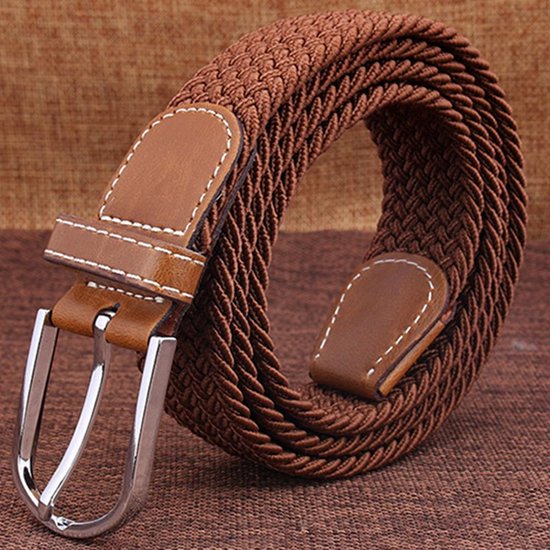 Elastic Woven Belt Braided Belt Stretchable Brown R0006