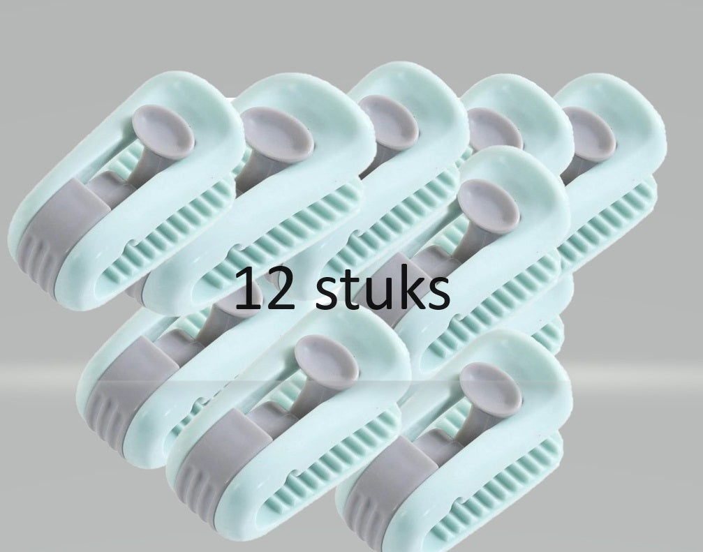 Dekbedclips -overtrek bevestigingsclips 3 X set 4 stuks groen (12 ST IN VERPAKKING)