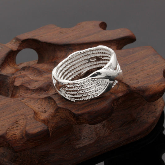 Sieraad-Letter X Ring 925 Sterling Silver