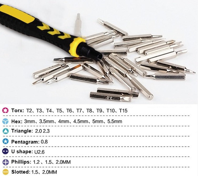 Multi mini schroevendraaier set 38-1