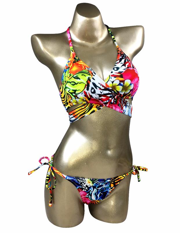 Bikini flower print - model print- color