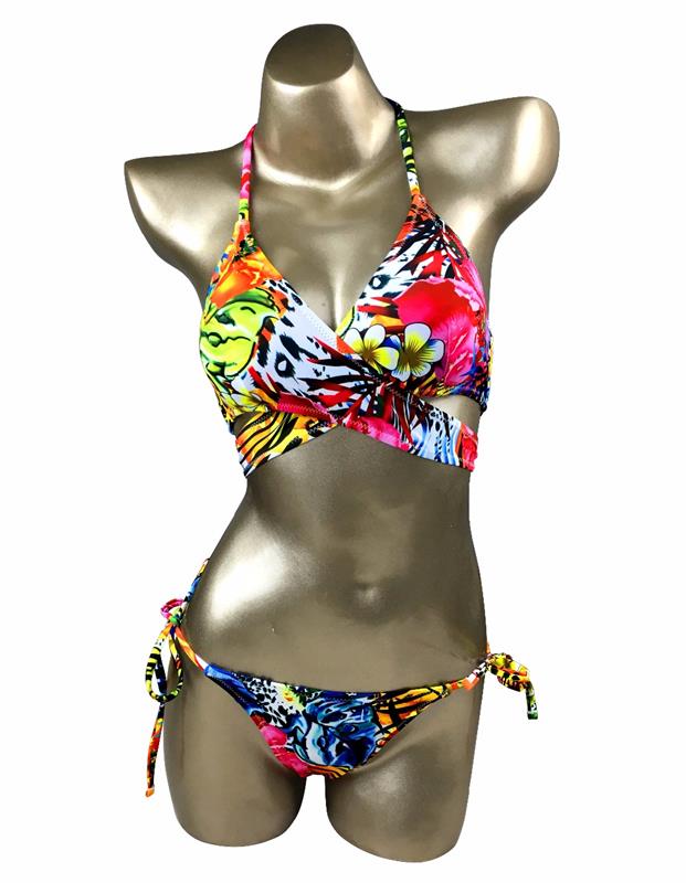 Bikini flower print - model print- color