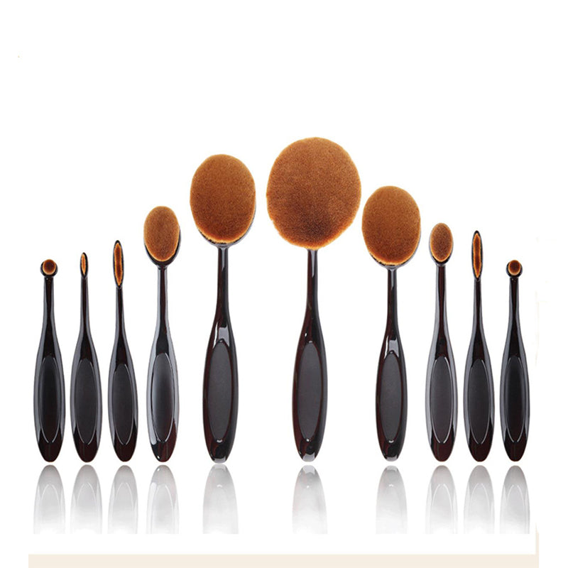 Oval Make-up Brush Set 10 Delig