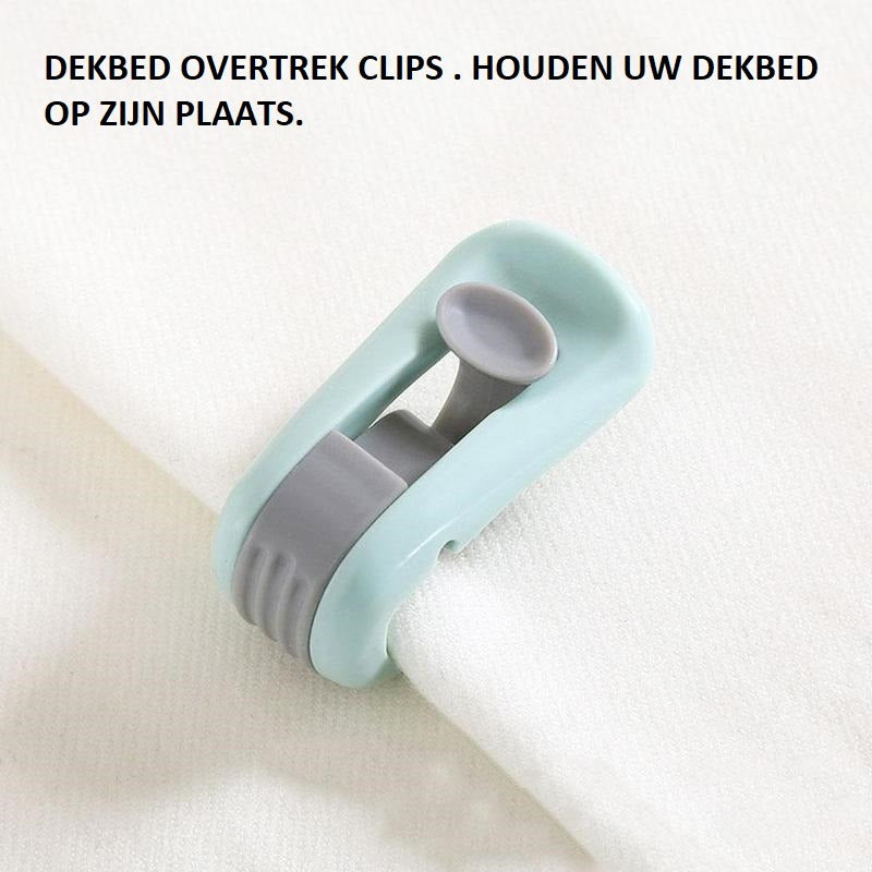 Dekbedclips -overtrek bevestigingsclips 3 X set 4 stuks groen (12 ST IN VERPAKKING)