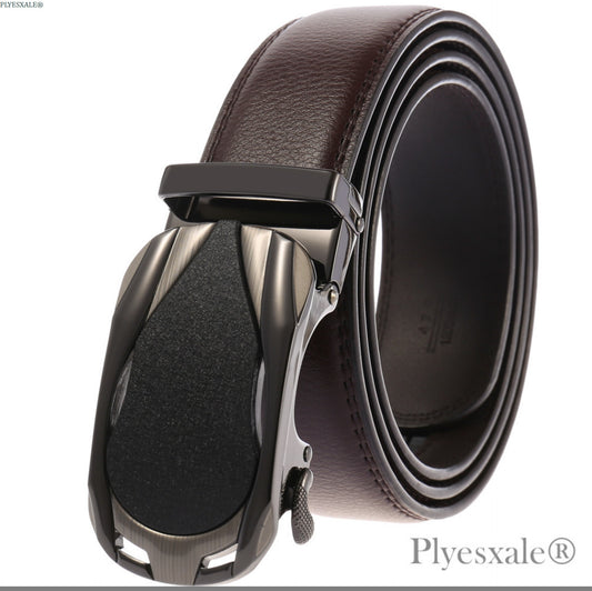 Men's belt - Brown leather 130cm