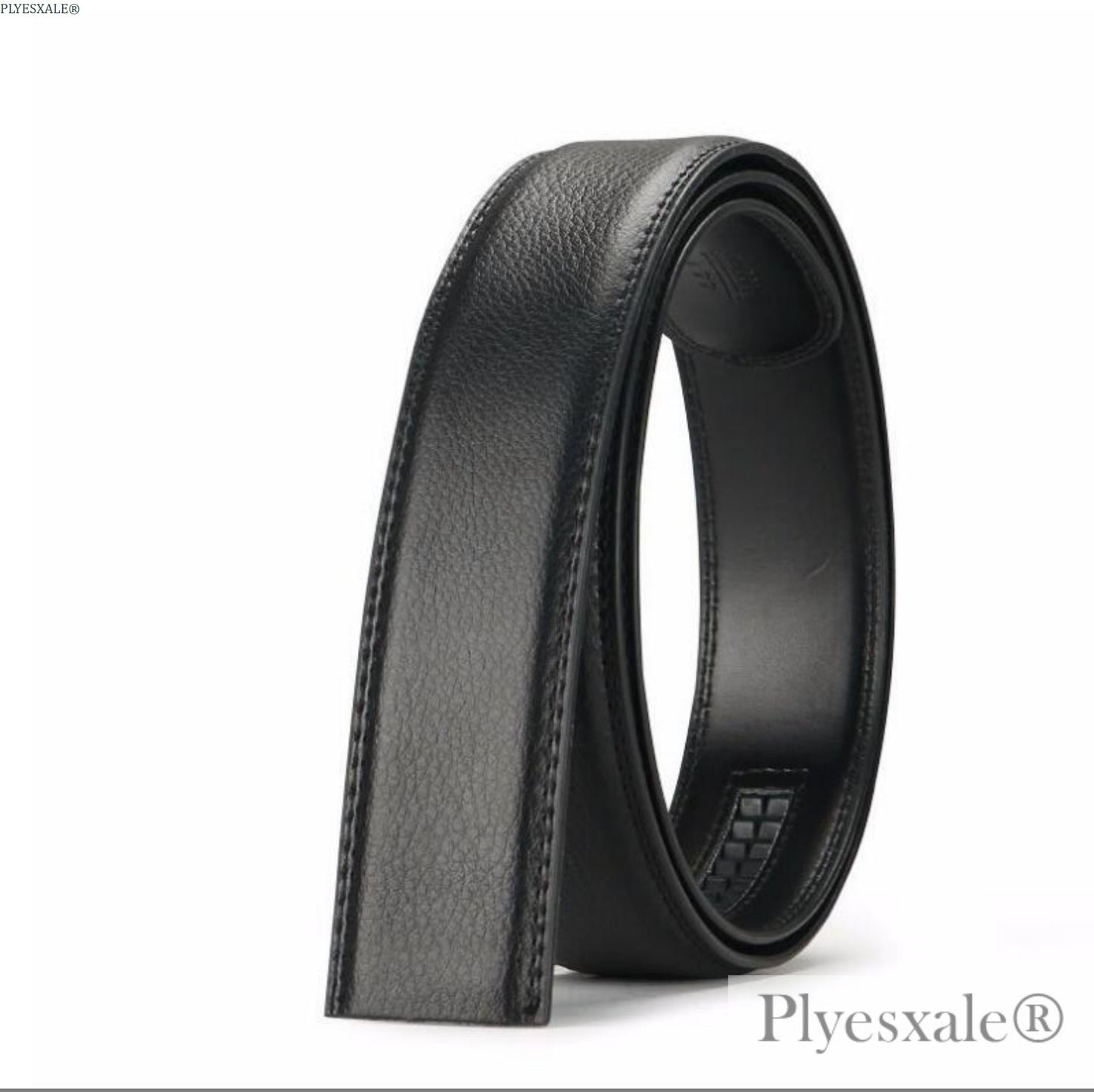 Heren Riem leder-zwart met automatische gesp.