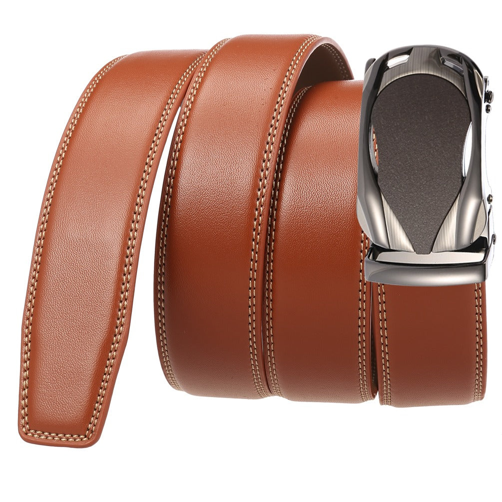 Camel leder heren riem -130 cm lang