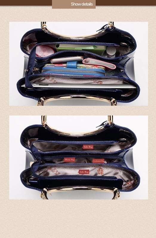 Dames Tas -Elegante vintage lakleren handtas