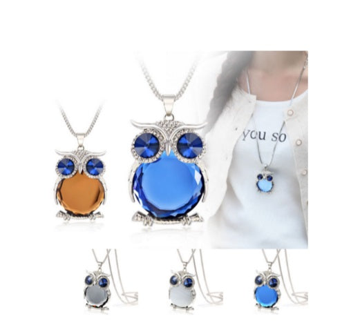 Crystal Owl pendant with chain (only 1 in stock)