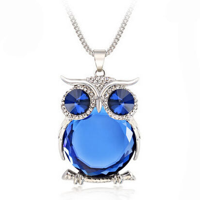 Crystal Owl pendant with chain (only 1 in stock)