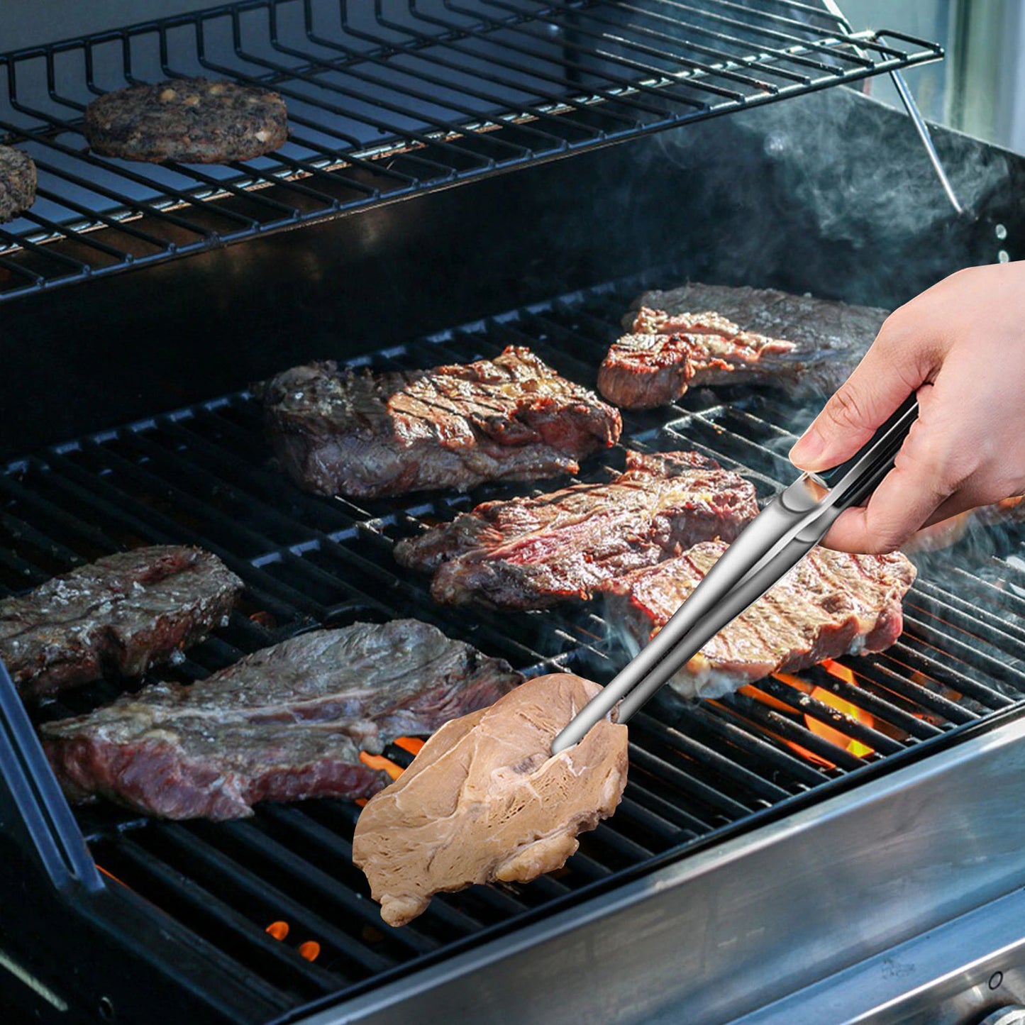 Multifunctionele Grijptang - keuken en BBQ met anti-slip greep.