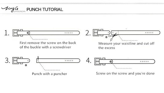 Lederen unisex Riem roest-Bruin met ster-klinknagels