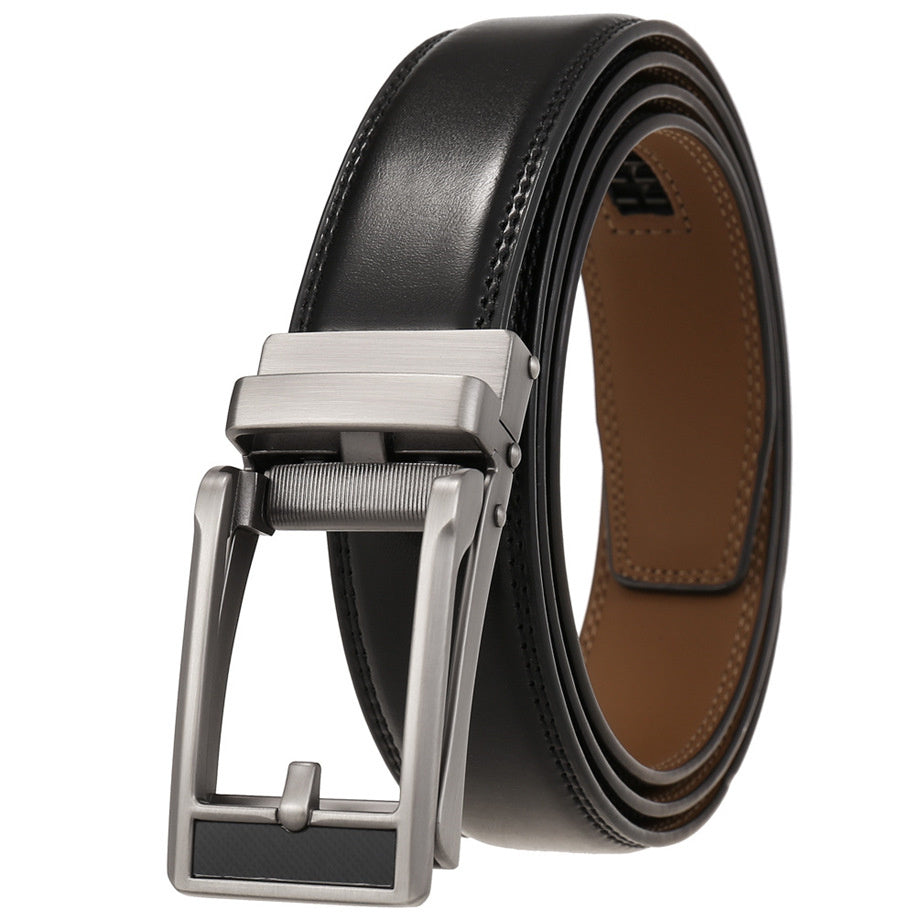 Heren Riem leder-zwart met automatische gesp-L4G1554ZW