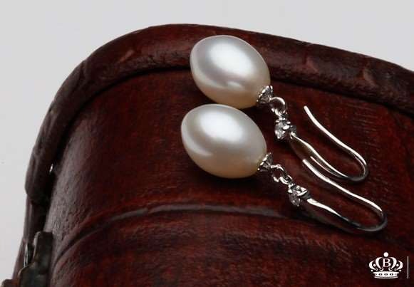 Sieraad set-Parels set -zoetwaterparels -Ketting en oorknopje