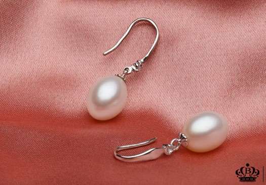 Sieraad set-Parels set -zoetwaterparels -Ketting en oorknopje