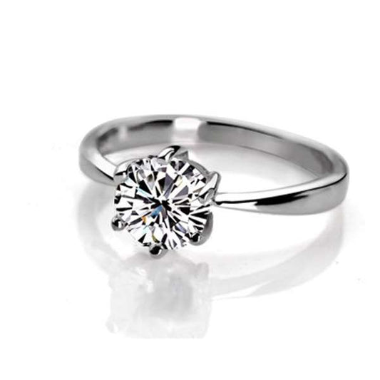 Zirconia Crystal Rings - 925 Sterling Silver