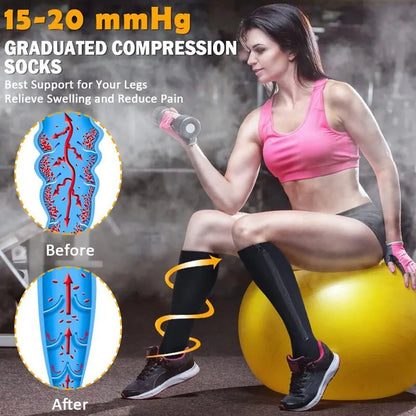 Zipper Compressiesokken 3 paar mix kleuren S/M -ZWART-WIT-BEIGE