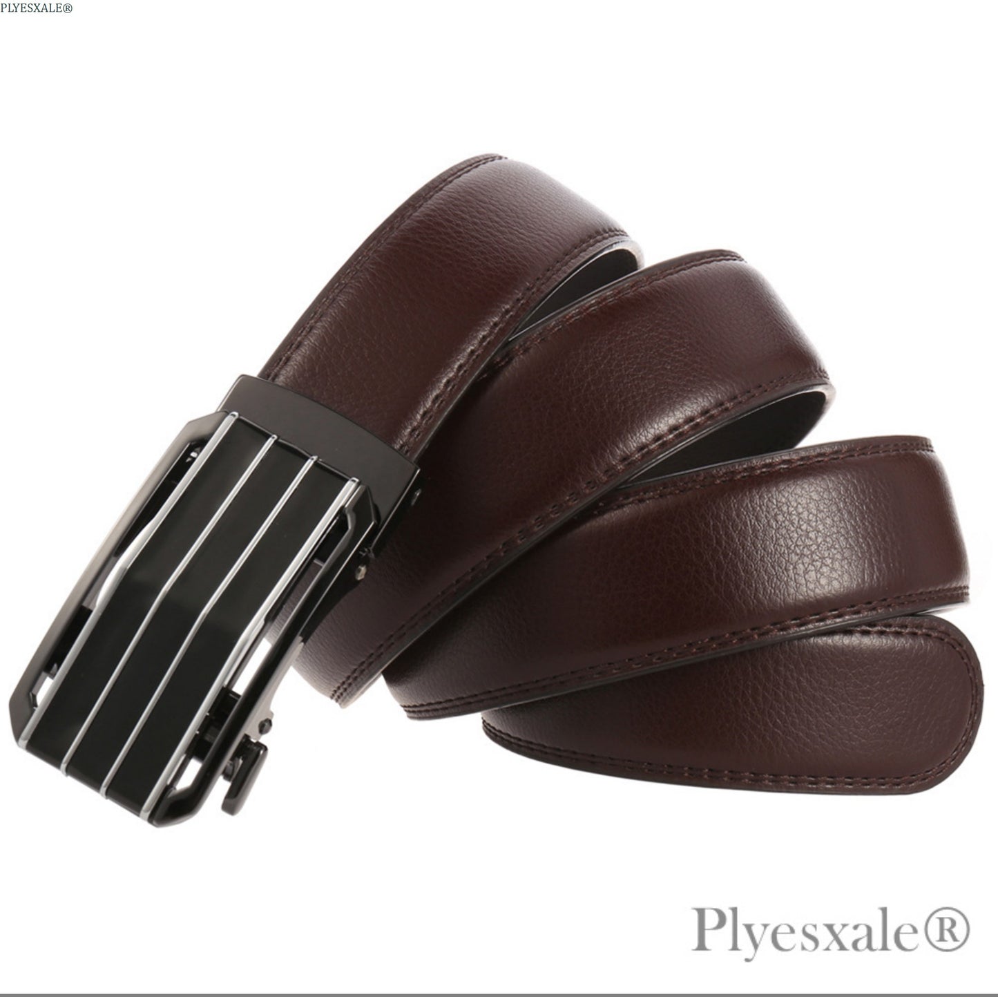 Heren riem leder bruin met chroom gesp L4G1505BR