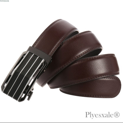 Heren riem leder bruin met chroom gesp L4G1505BR