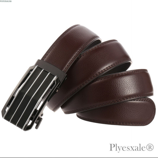 Heren riem leder bruin met chroom gesp L4G1505BR