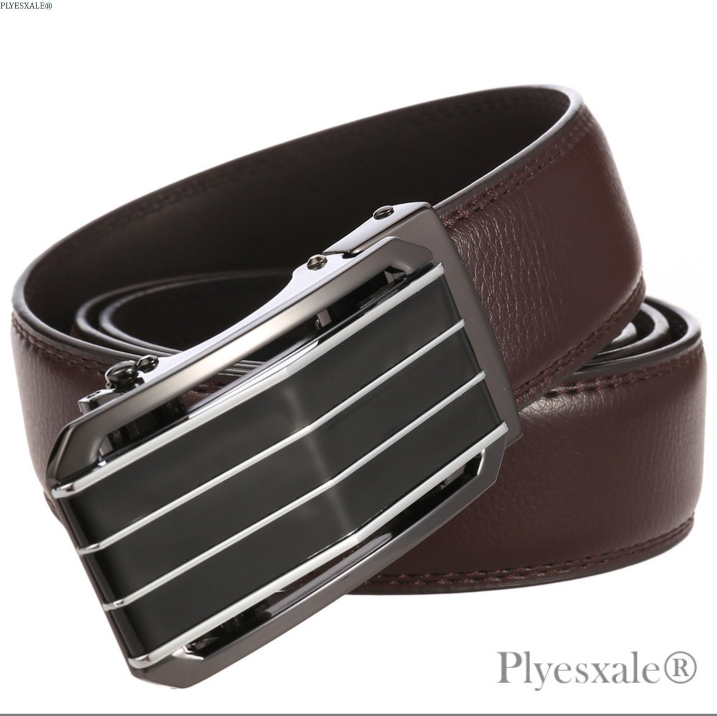 Heren riem leder bruin met chroom gesp L4G1505BR