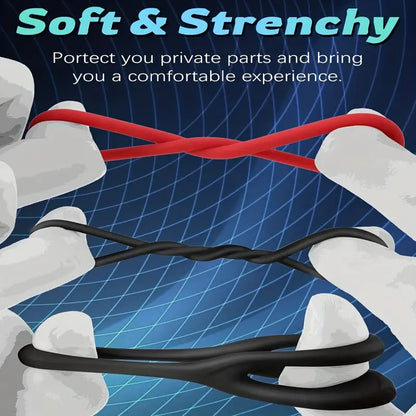 7-delige Set Zachte Elasticiteit Siliconen Penisringen.