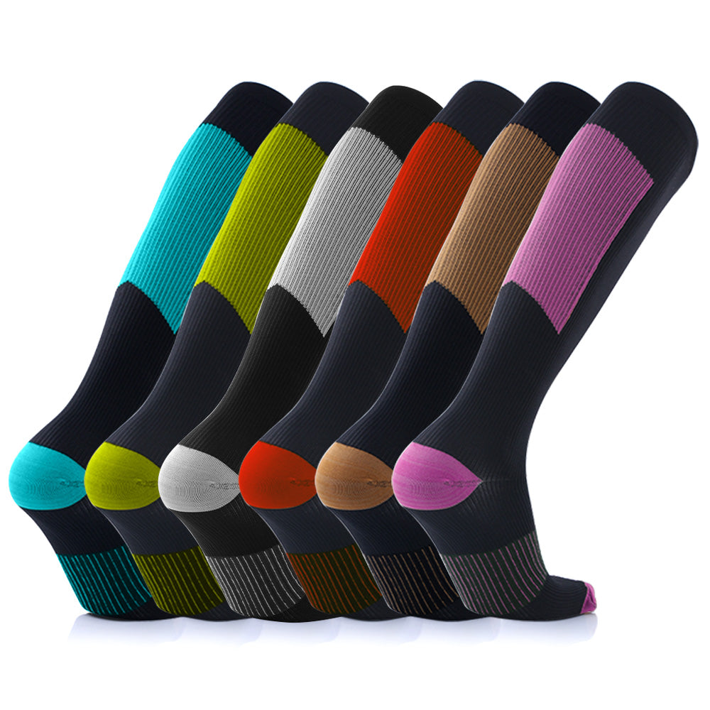 Clayton 6 paar Compressiesokken Kleuren S/M