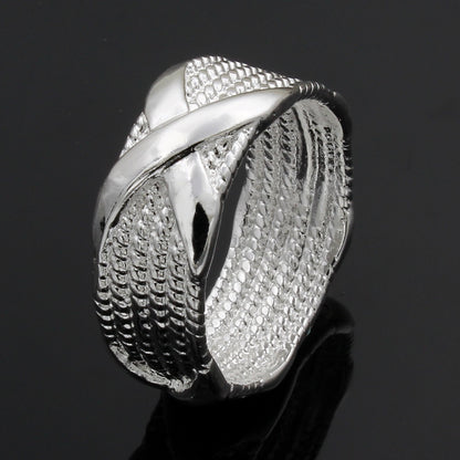 Sieraad-Letter X Ring 925 Sterling Silver