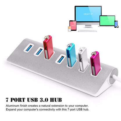 7 Poort splitter USB 3.0 hub