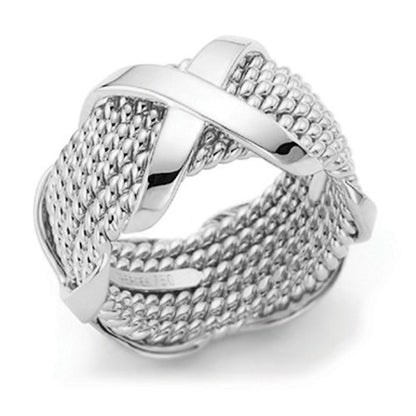 Sieraad-Letter X Ring 925 Sterling Silver