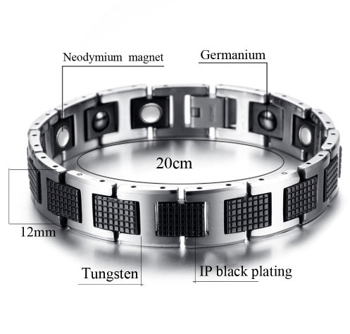 Heren bracelet magneet-Germanium