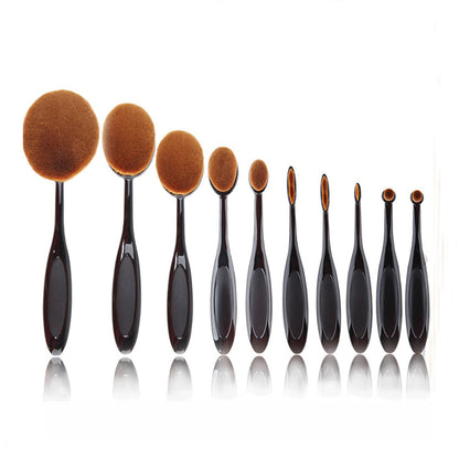 Oval Make-up Brush Set 10 Pieces