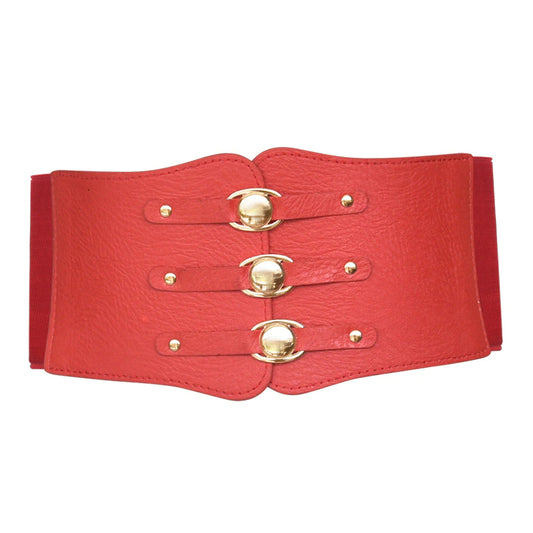 Elastische brede korset riem voor Vrouwen -Taille Plus Size Riem-rood