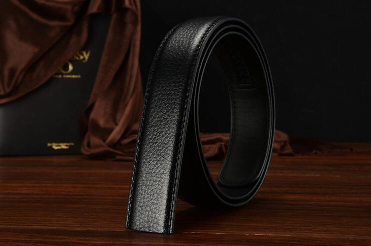 Heren riem leder-zwart 120cm