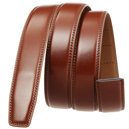 PLyesxale®Heren Riem leder-Camel met automatische gesp.
