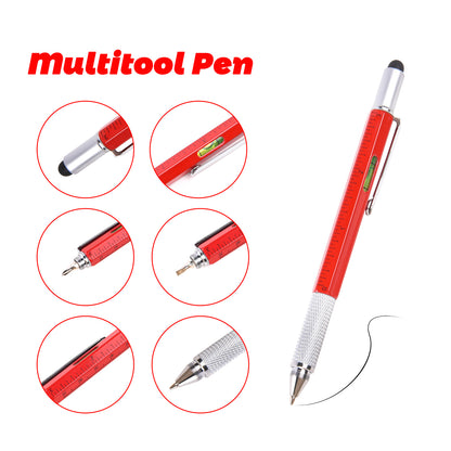 Multi schrijfpen en Multi gereedschap 6 in 1 Tool Balpen Schroevendraaier