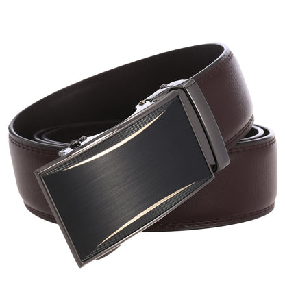 Plyesxale® Men's Automatic Belts | Premium Leather | Brown with Auto Buckle.