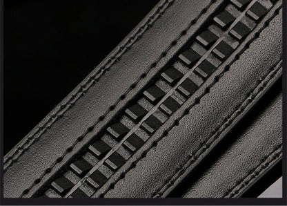 Heren Riem leder-zwart met automatische gesp.