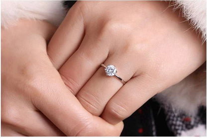 Zirconia Crystal Rings - 925 Sterling Silver