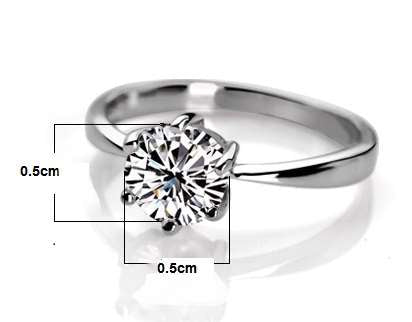 Zirconia Crystal Rings - 925 Sterling Silver
