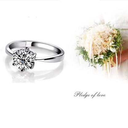 Zirconia Crystal Rings - 925 Sterling Silver