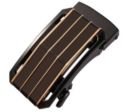 Lederen Heren riem  camel met automatic gesp.-130cm