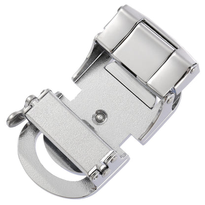 Heren Riem leder-zwart met automatische gesp.